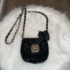 Talbots black quilted mini bag